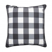 Outdoor Cushion Cover - Gingham Black